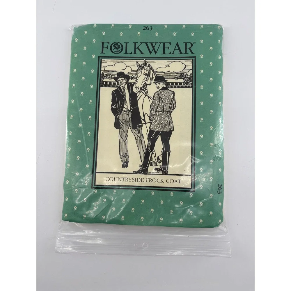 Vintage Folkwear 263 Countryside Frock Coat Sewing Pattern Men Women Uncut